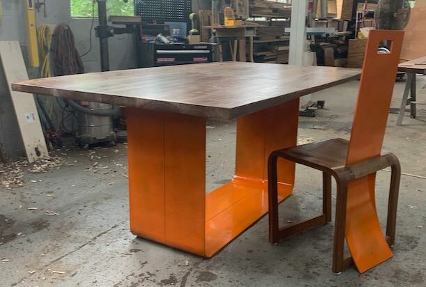 Tedesco Rosa Dining Orange Powder Coat