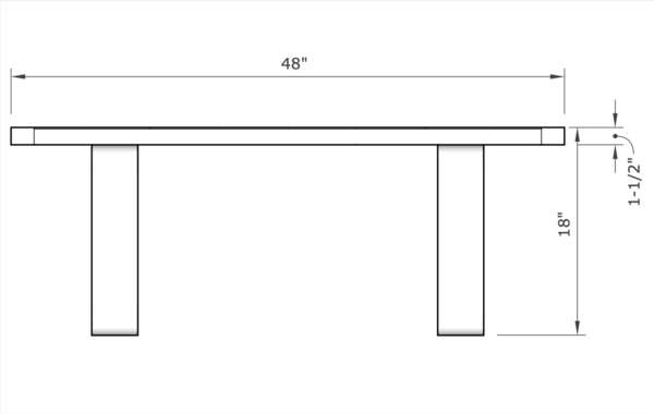 Tedesco Rosa Bench Height