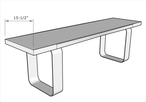 Tedesco Rosa Bench Width